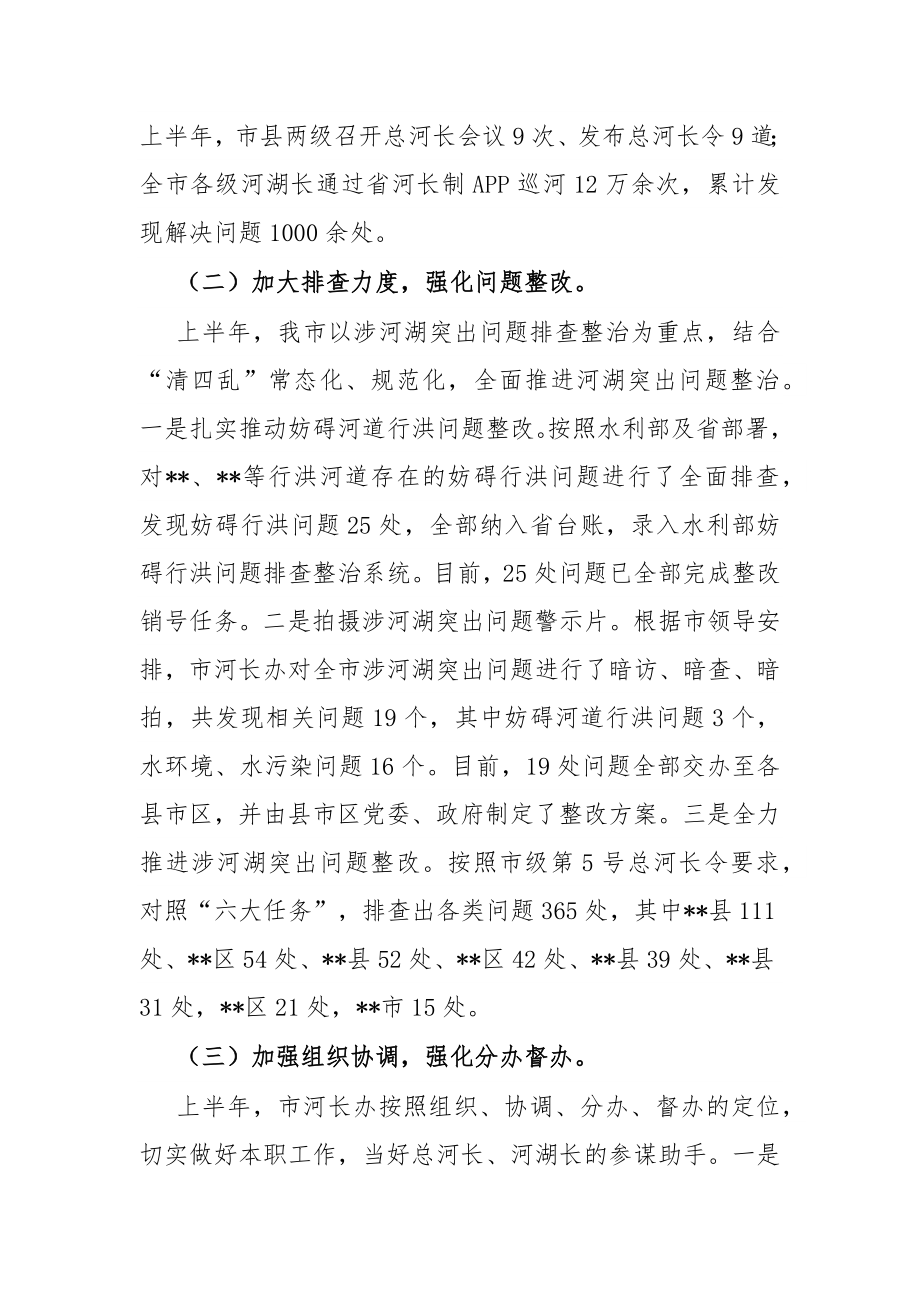 2022年上半年全市河湖长制工作总结.docx_第2页