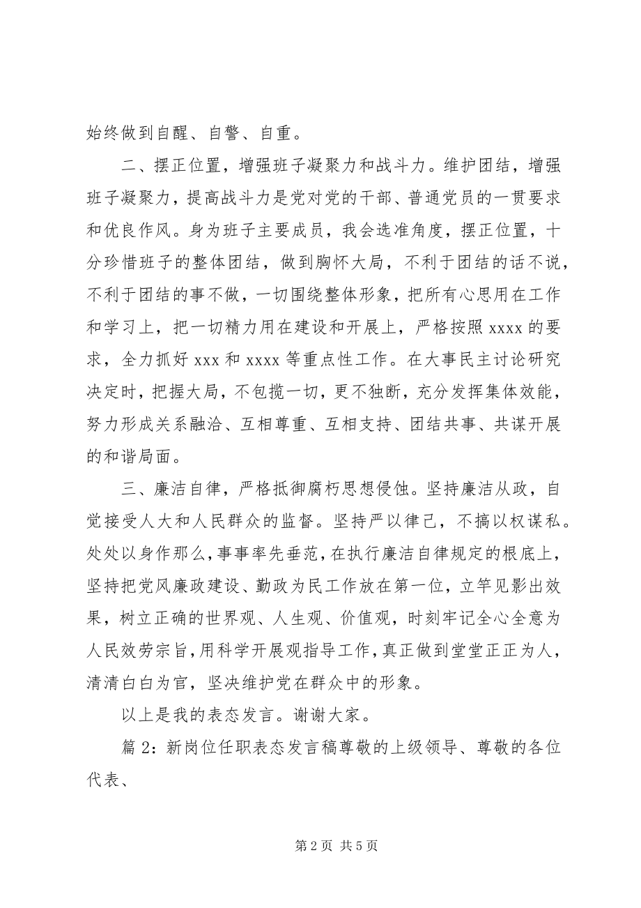 2023年新岗位任职表态发言稿.docx_第2页