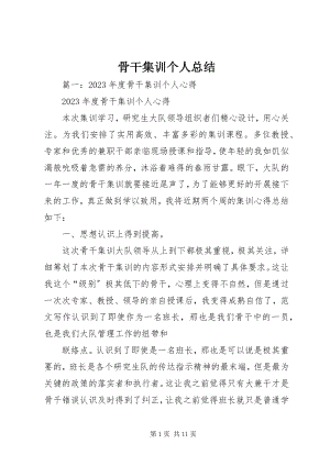 2023年骨干集训个人总结.docx