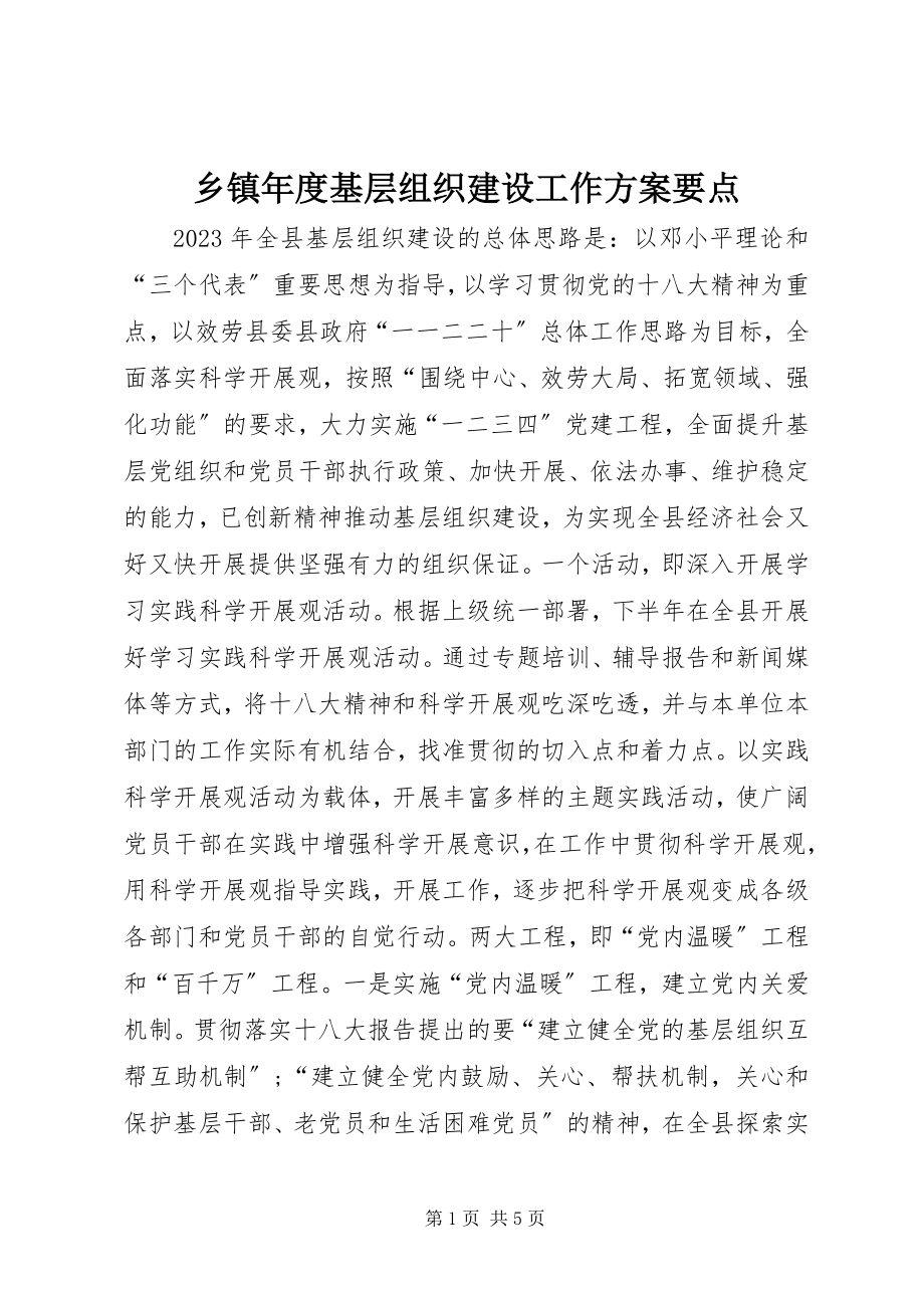 2023年乡镇年度基层组织建设工作计划要点.docx_第1页