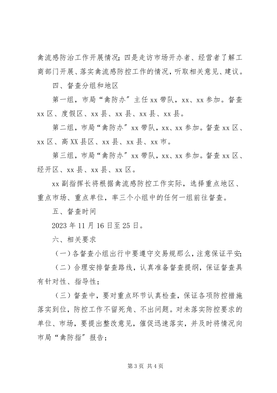 2023年工商局高致病性禽流感防控工作督查方案.docx_第3页