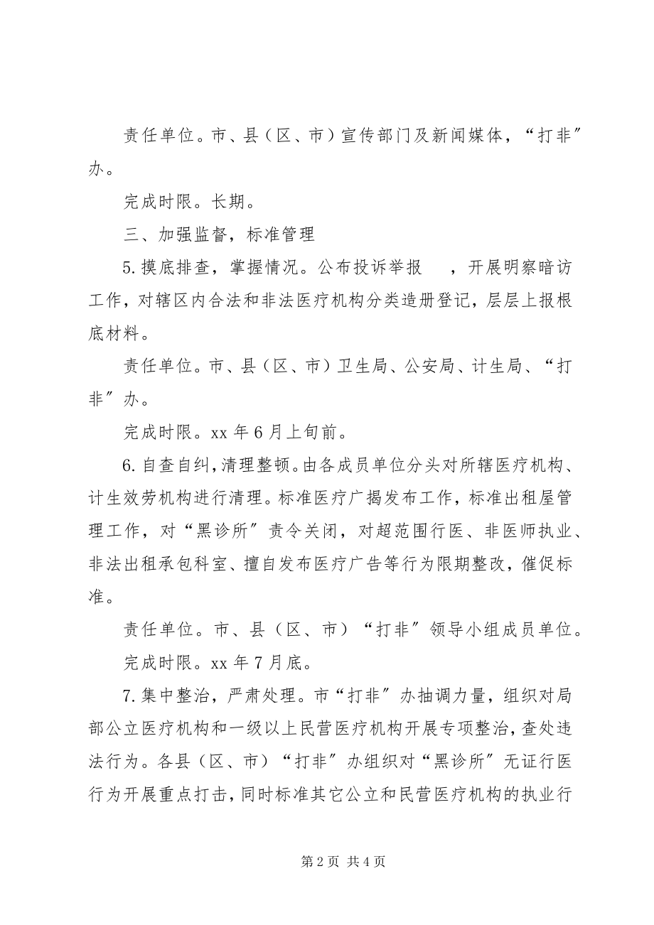 2023年医疗服务“打非”专项整治行动工作打算.docx_第2页