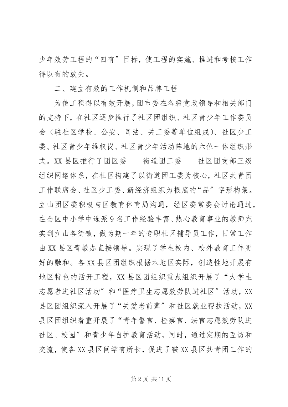 2023年团市委和谐社区建设工作总结.docx_第2页