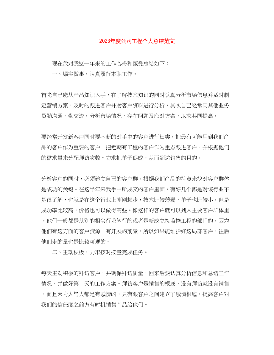 2023年度公司项目个人总结2.docx_第1页