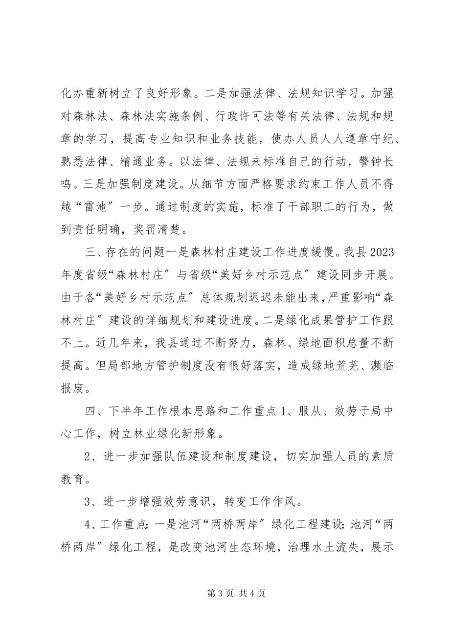 2023年乡镇绿化办度上半年工作总结.docx_第3页