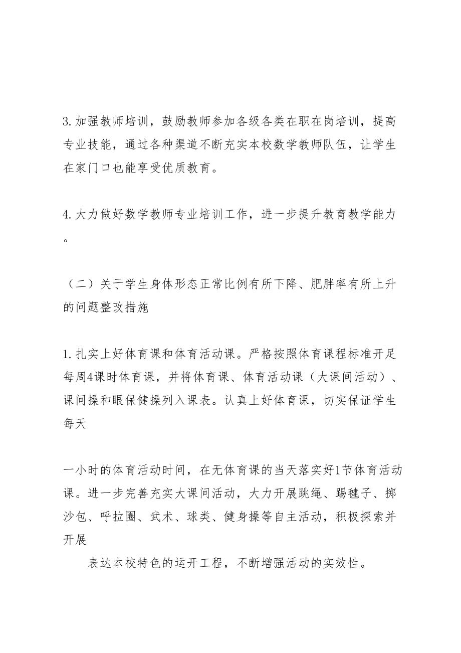 2023年小学关于国家义务教育质量监测反馈问题的整改方案.doc_第2页