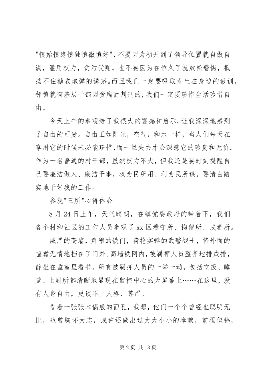 2023年参观看守所拘留所戒毒所心得体会精选多篇新编.docx_第2页