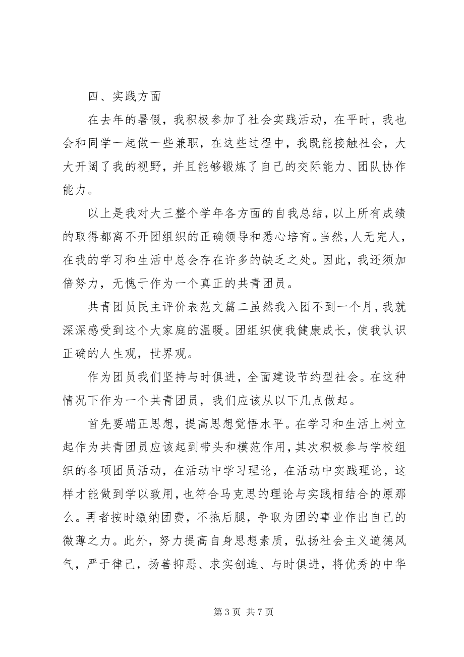 2023年共青团员民主评价表.docx_第3页