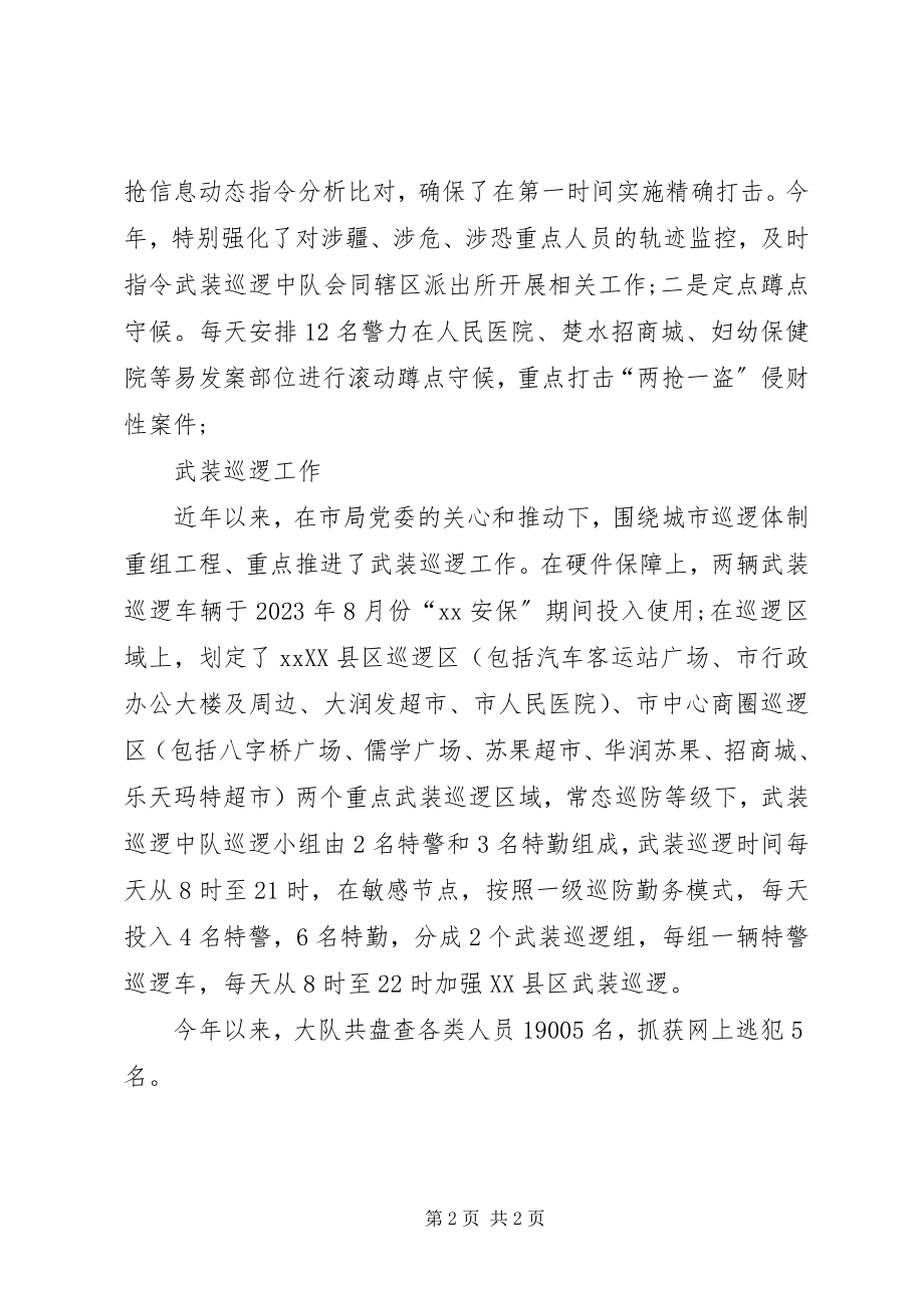 2023年巡特警工作总结.docx_第2页