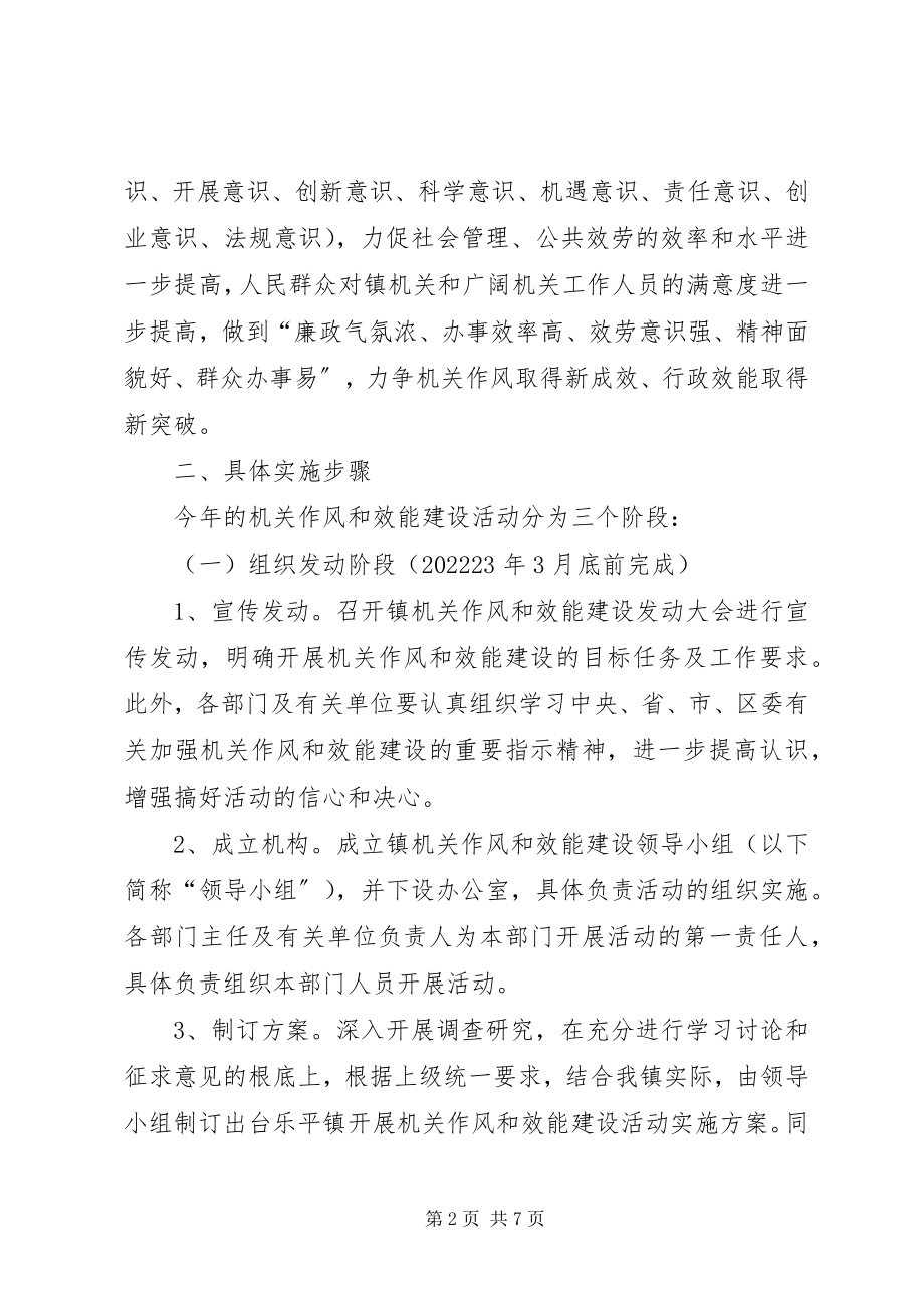 2023年乡镇开展机关作风和效能建设活动实施方案.docx_第2页