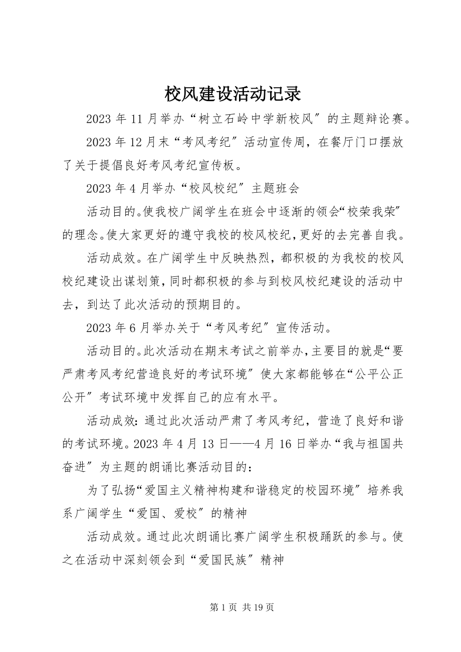 2023年校风建设活动记录.docx_第1页