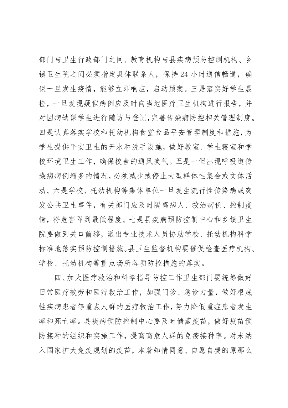 2023年春季呼吸道传染病防控工作实施方案新编.docx_第2页