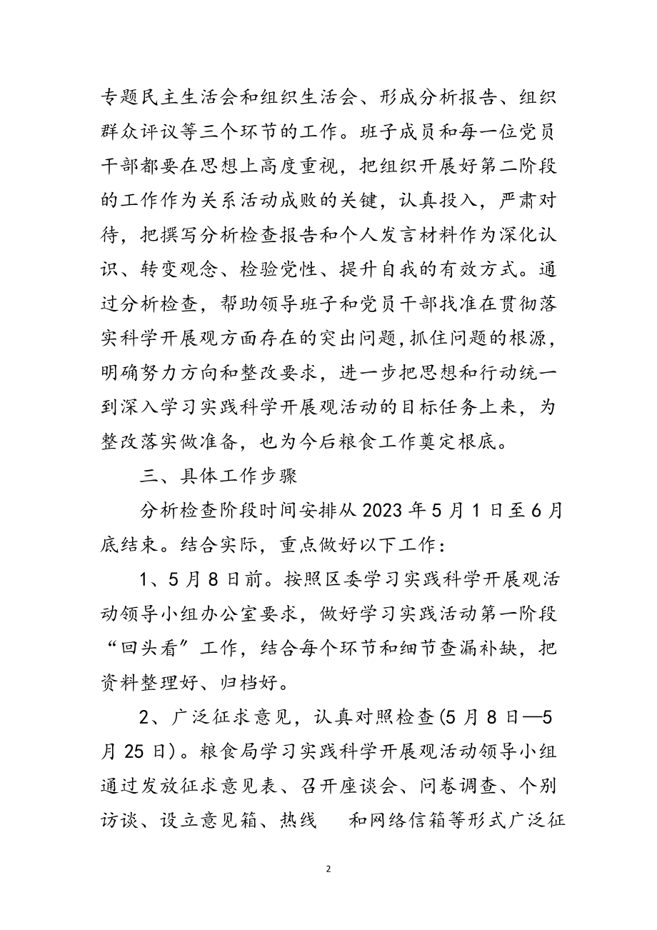 2023年粮食局科学发展观活动实施方案范文.doc_第2页