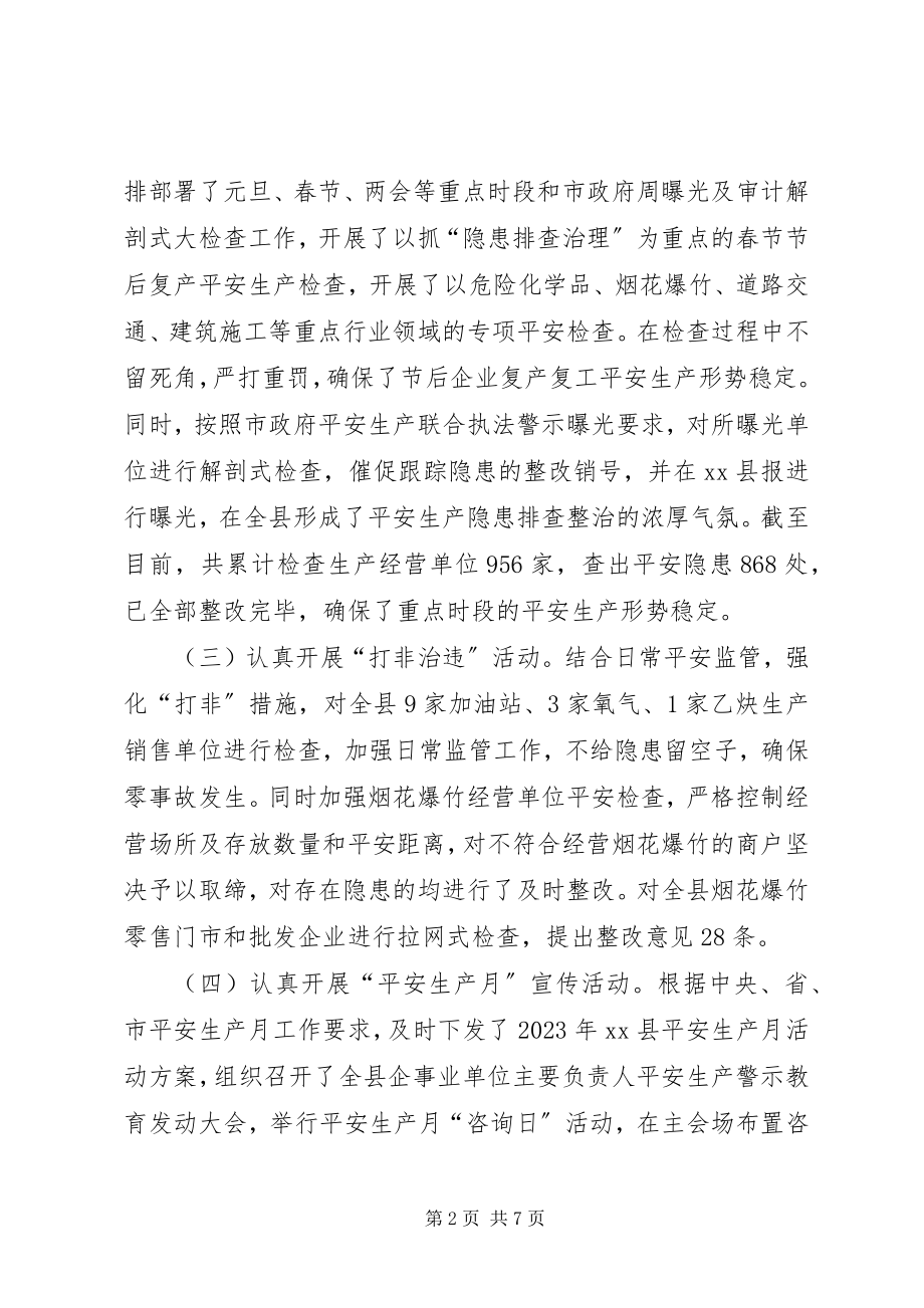 2023年县安监局工作总结和工作谋划.docx_第2页