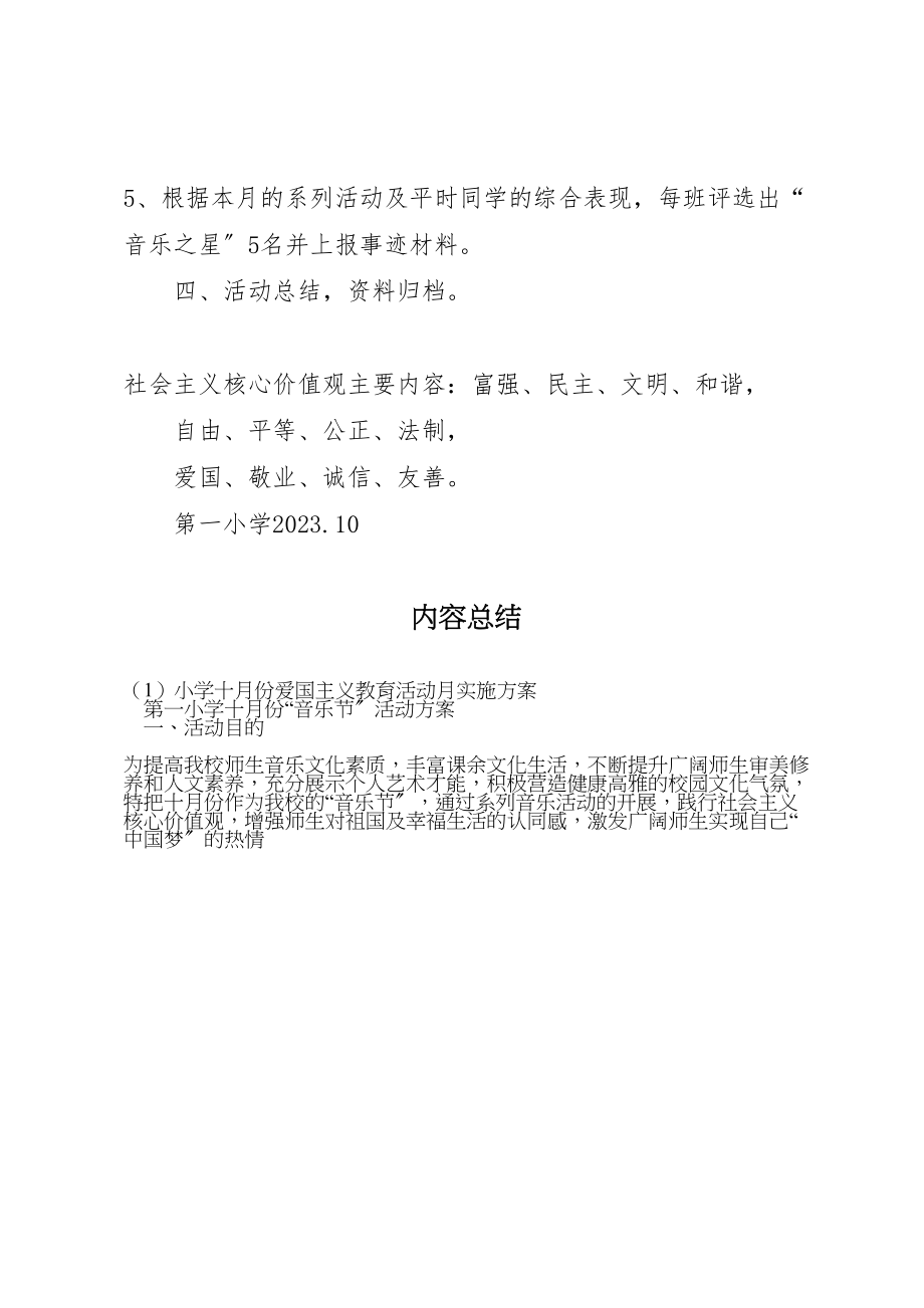 2023年小学十月份爱国主义教育活动月实施方案 4.doc_第3页