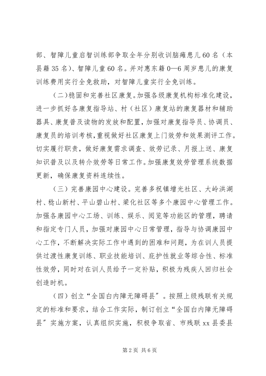 2023年残联年度残疾人工作计划新编.docx_第2页