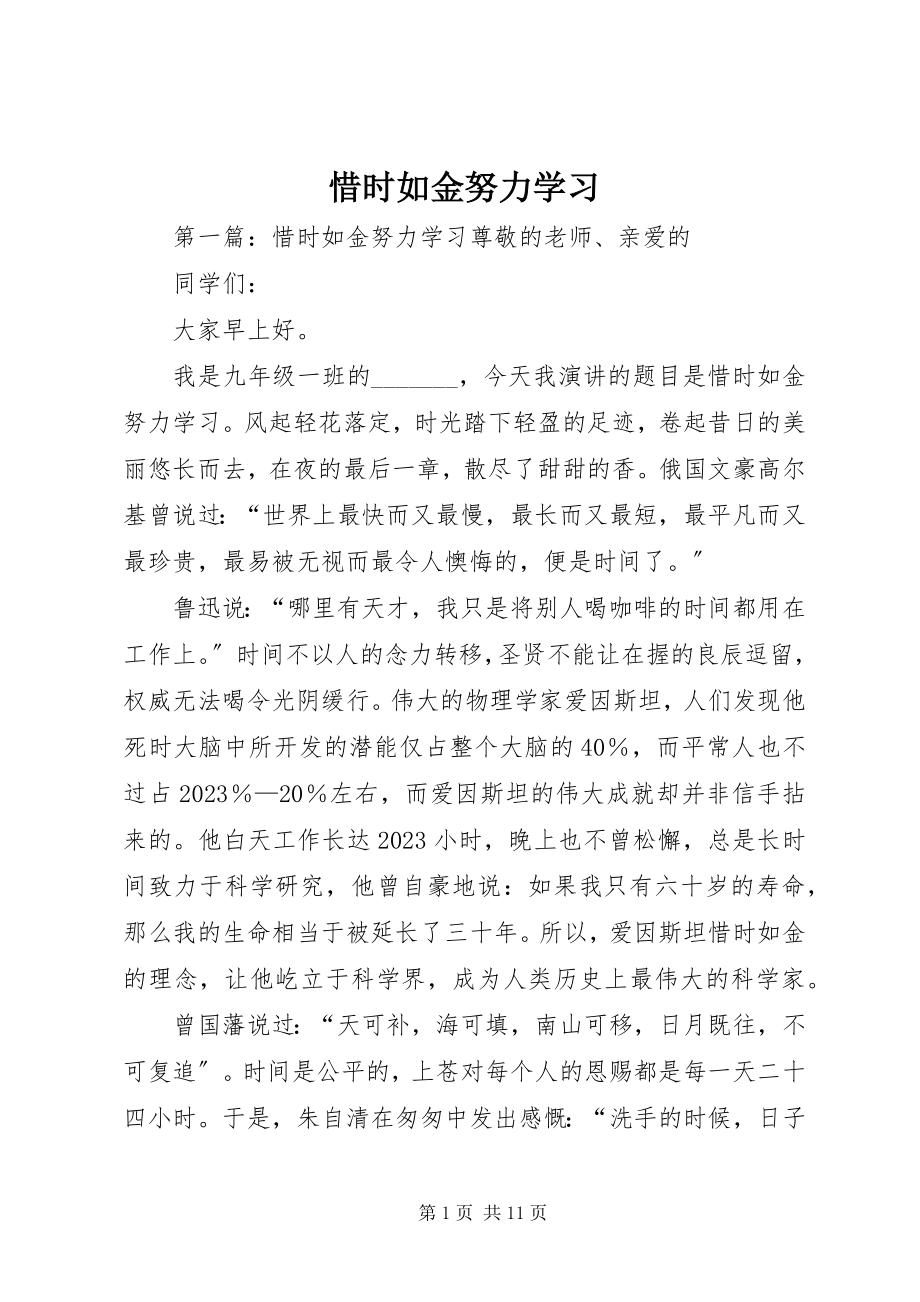 2023年惜时如金努力学习.docx_第1页