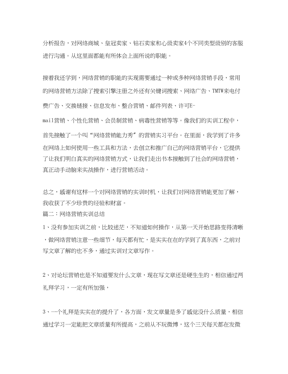 2023年网络营销实训总结.docx_第2页