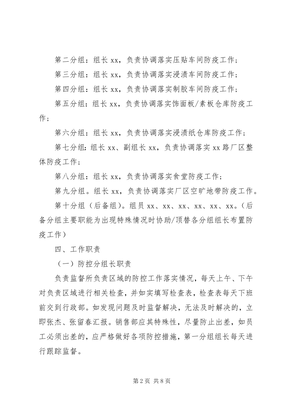 2023年公司企业疫情防控内部责任机制方案.docx_第2页