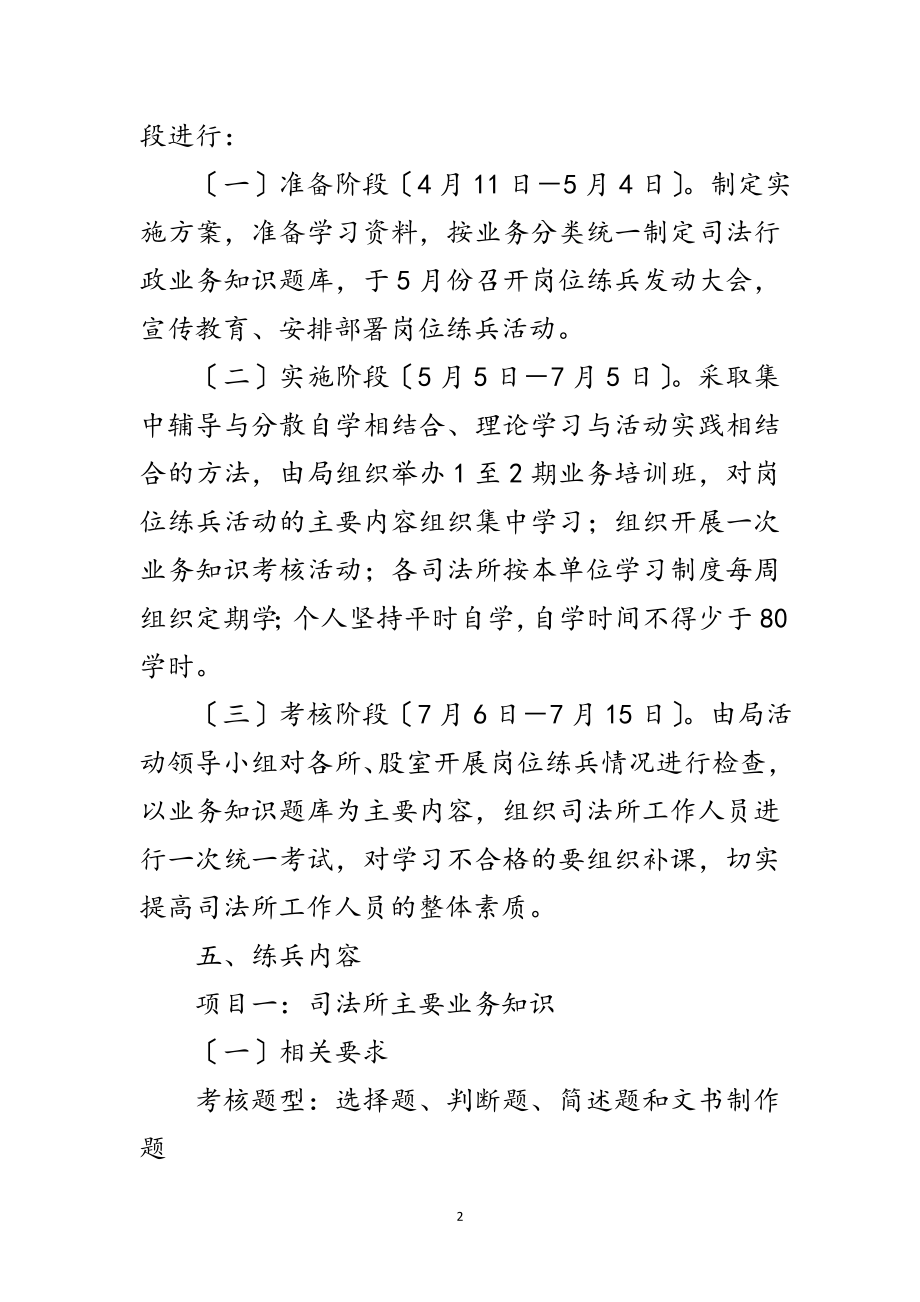 2023年司法所岗位大练兵实施方案范文.doc_第2页