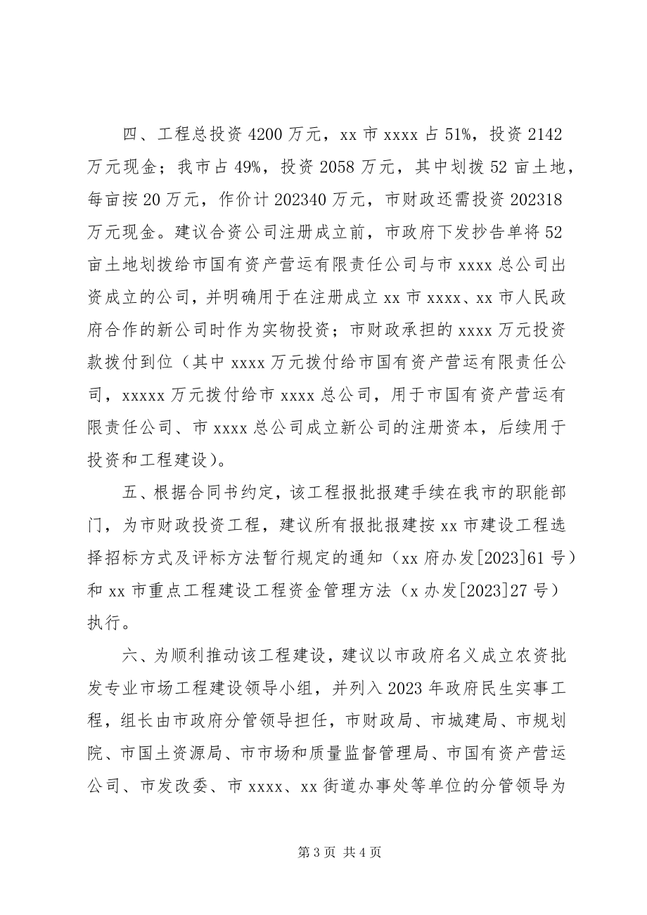 2023年启动农资批发专业市场项目建设有关事项的请示.docx_第3页