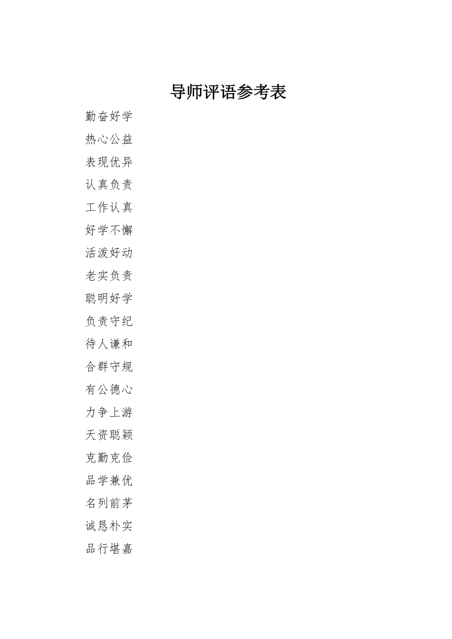 2023年导师评语参考表新编.docx_第1页