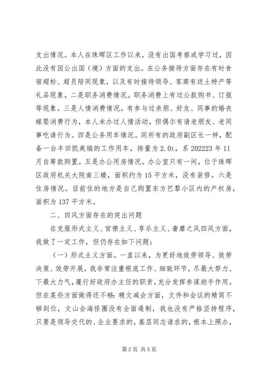 2023年政府个人对照检查材料思想汇报.docx_第2页