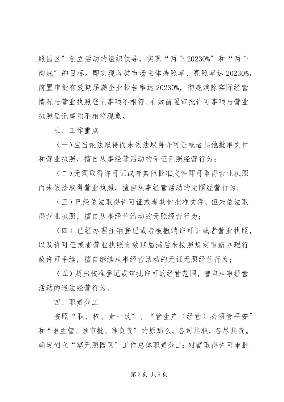 2023年建设零无照园区实施方案.docx_第2页