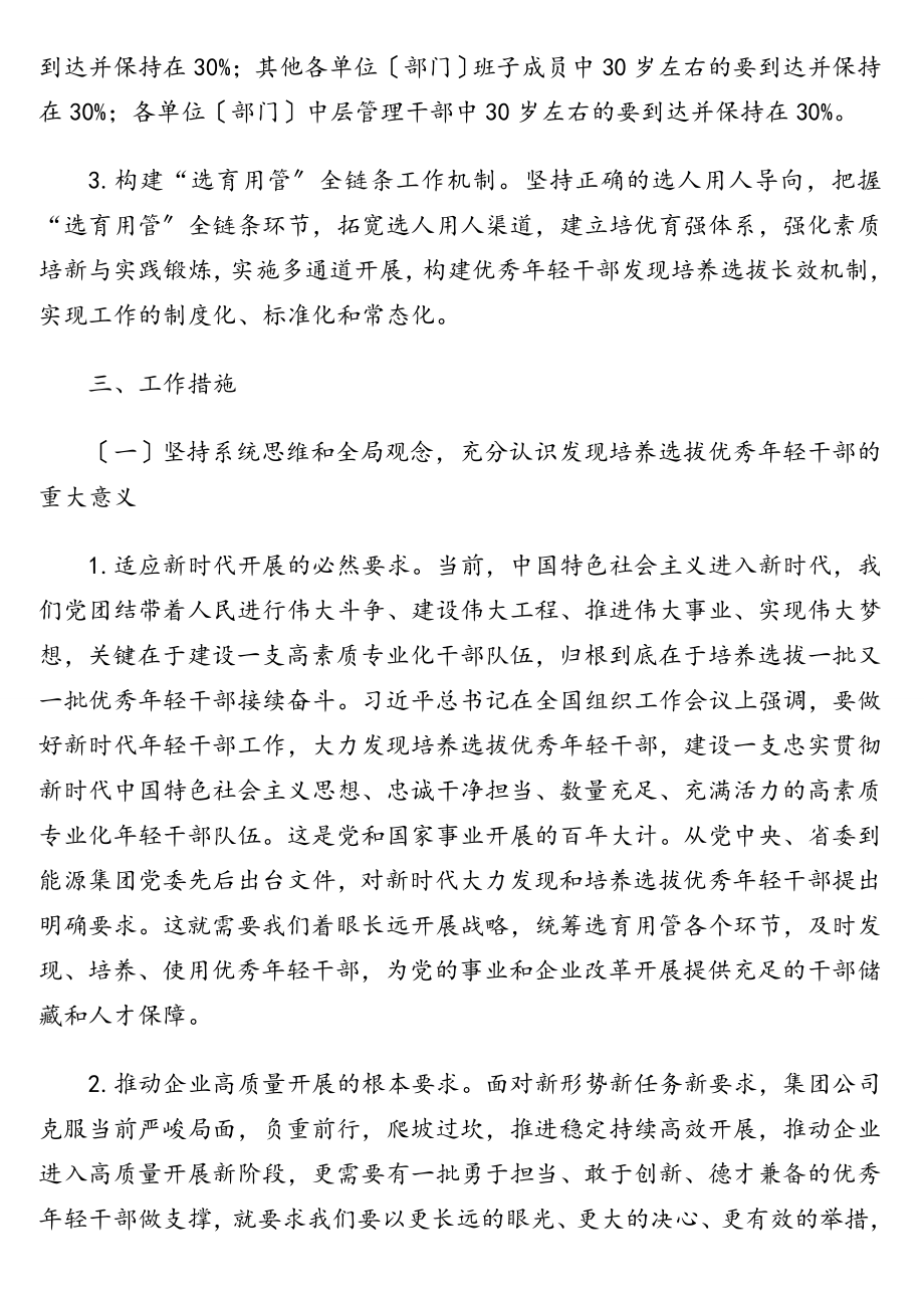 关于适应新时代要求大力发现培养选拔优秀年轻干部的中期规划方案（集团公司）.doc_第2页