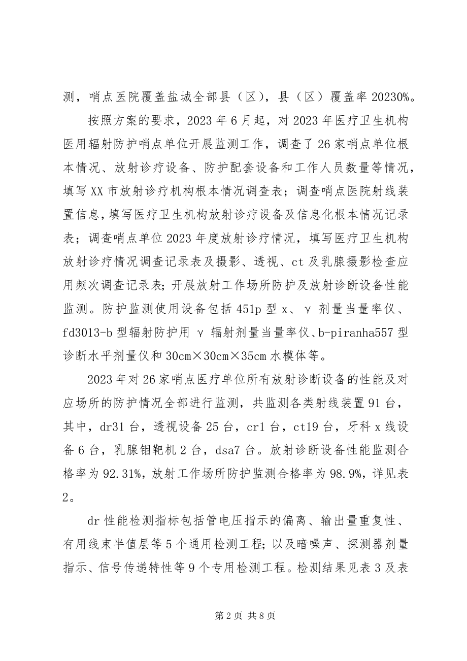 2023年放射性疾病哨点监测检查工作总结.docx_第2页