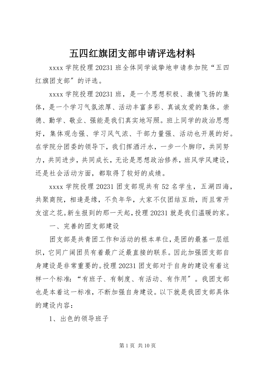 2023年五四红旗团支部申请评选材料.docx_第1页