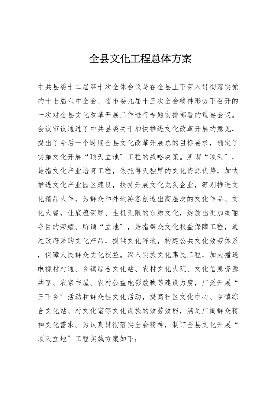 2023年全县文化工程总体方案.doc_第1页