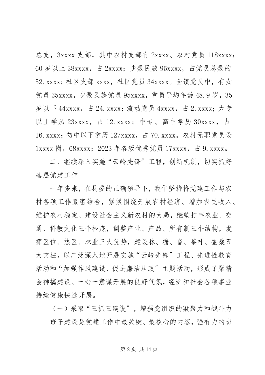 2023年乡镇农村党建工作总结.docx_第2页