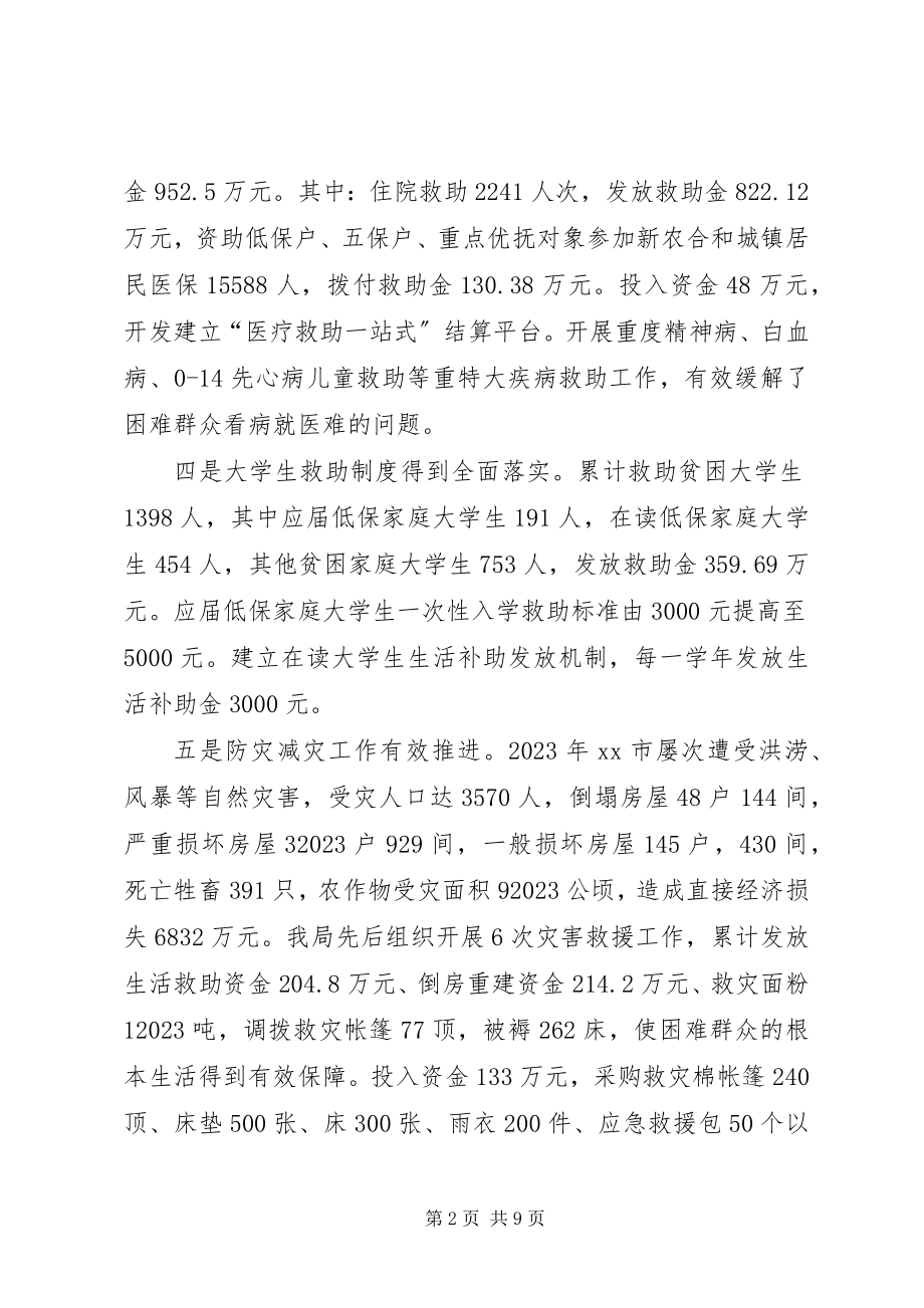 2023年民政局度主要民政事务工作总结.docx_第2页