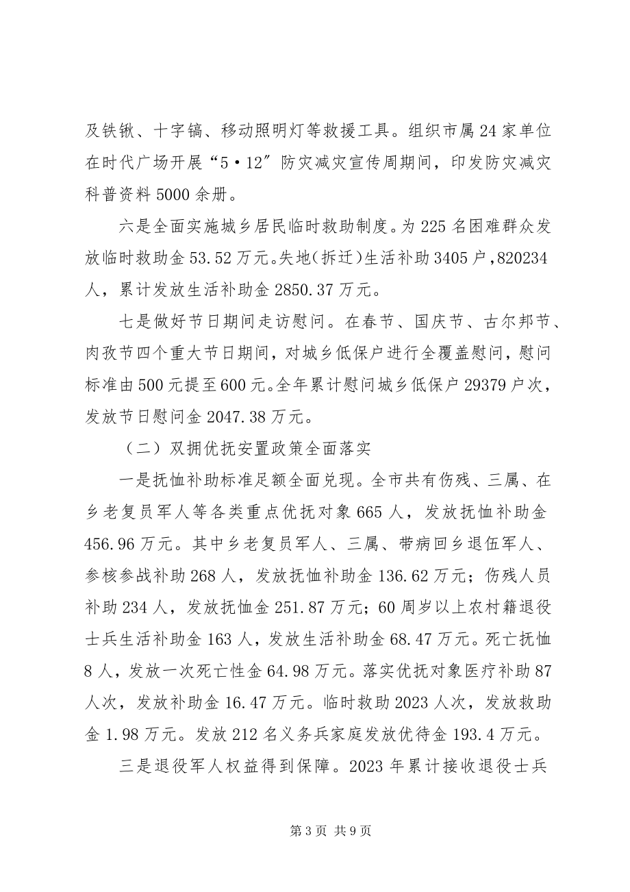 2023年民政局度主要民政事务工作总结.docx_第3页