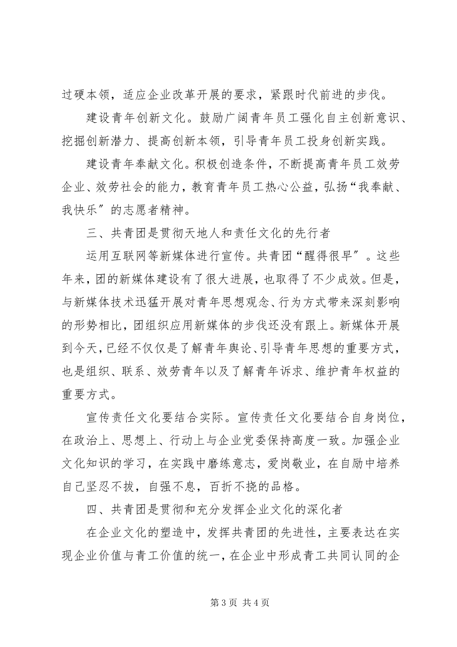 2023年论共青团工作与企业文化建设的关系.docx_第3页