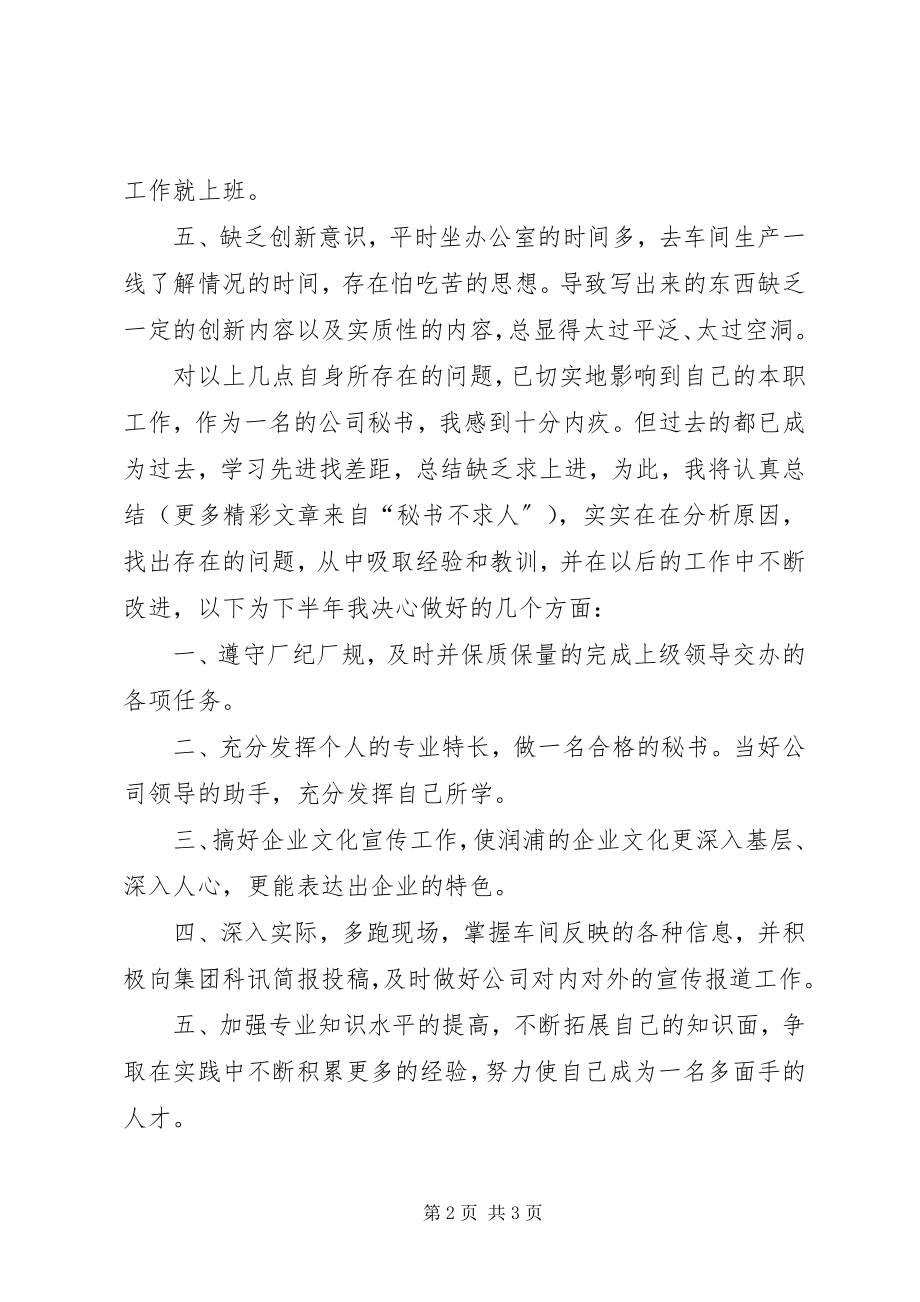 2023年公司秘书年上半年个人工作总结.docx_第2页