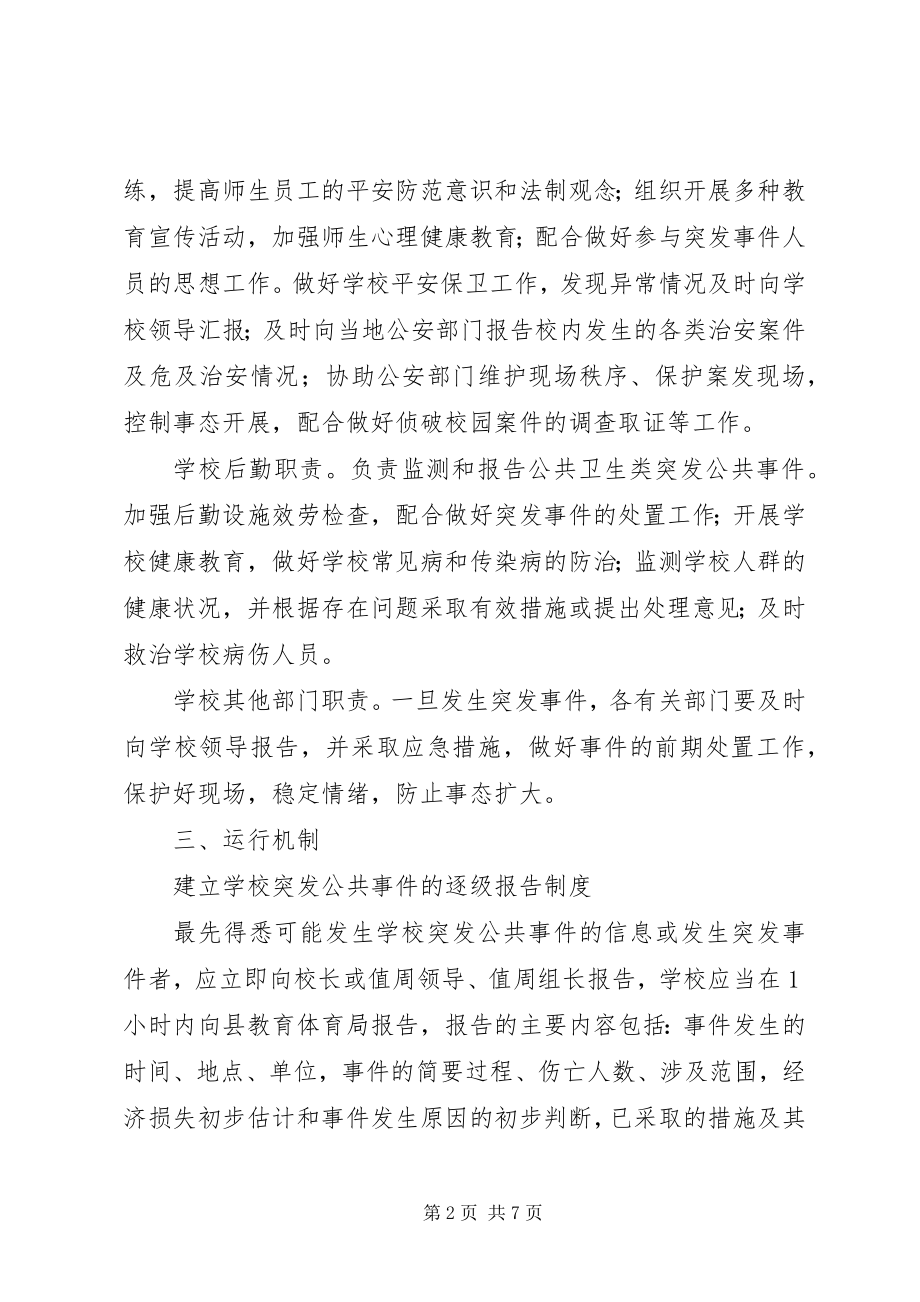 2023年医院突发公共事件应急处置预案.docx_第2页