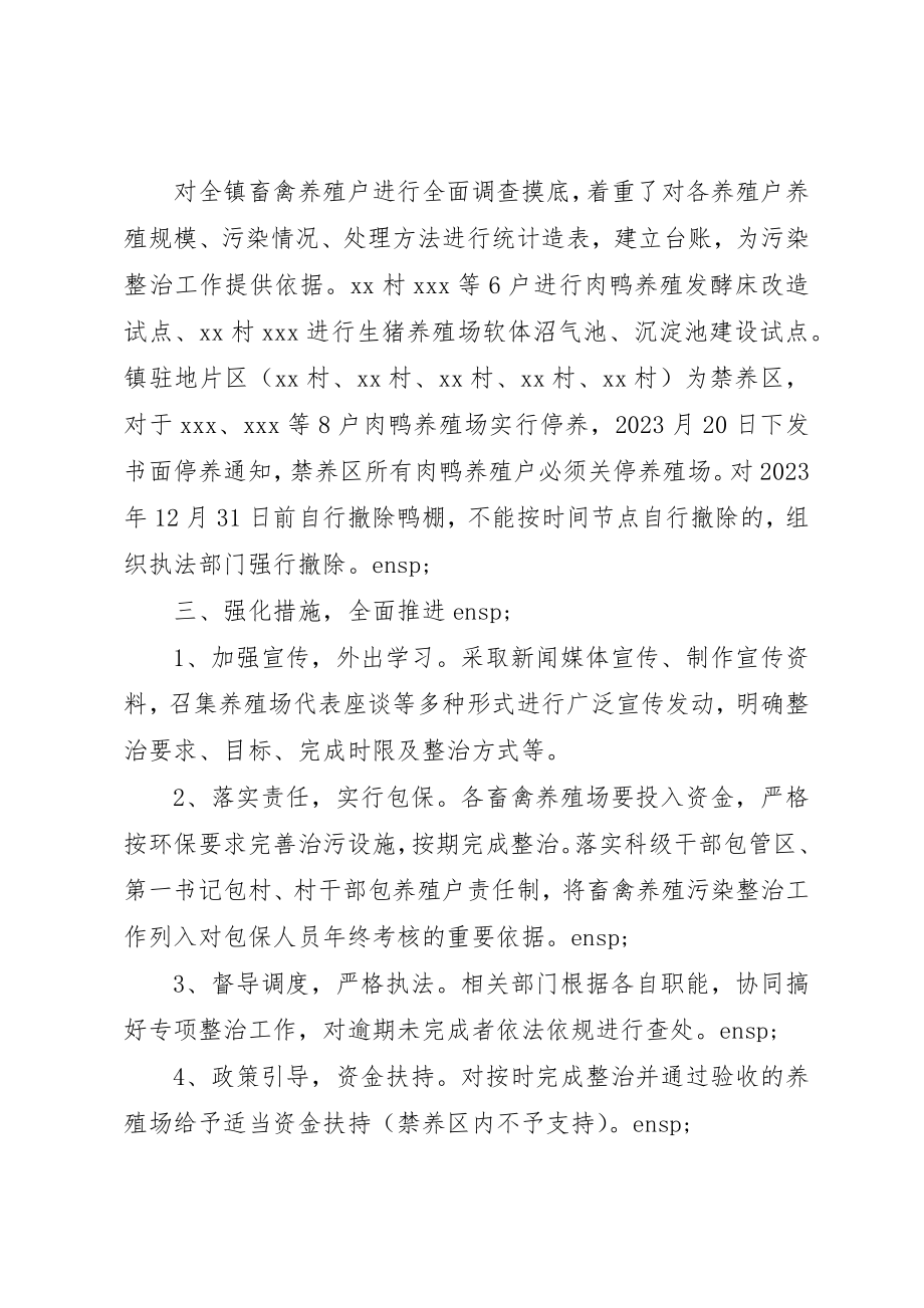 2023年畜禽养殖污染整治工作开展情况汇报新编.docx_第2页