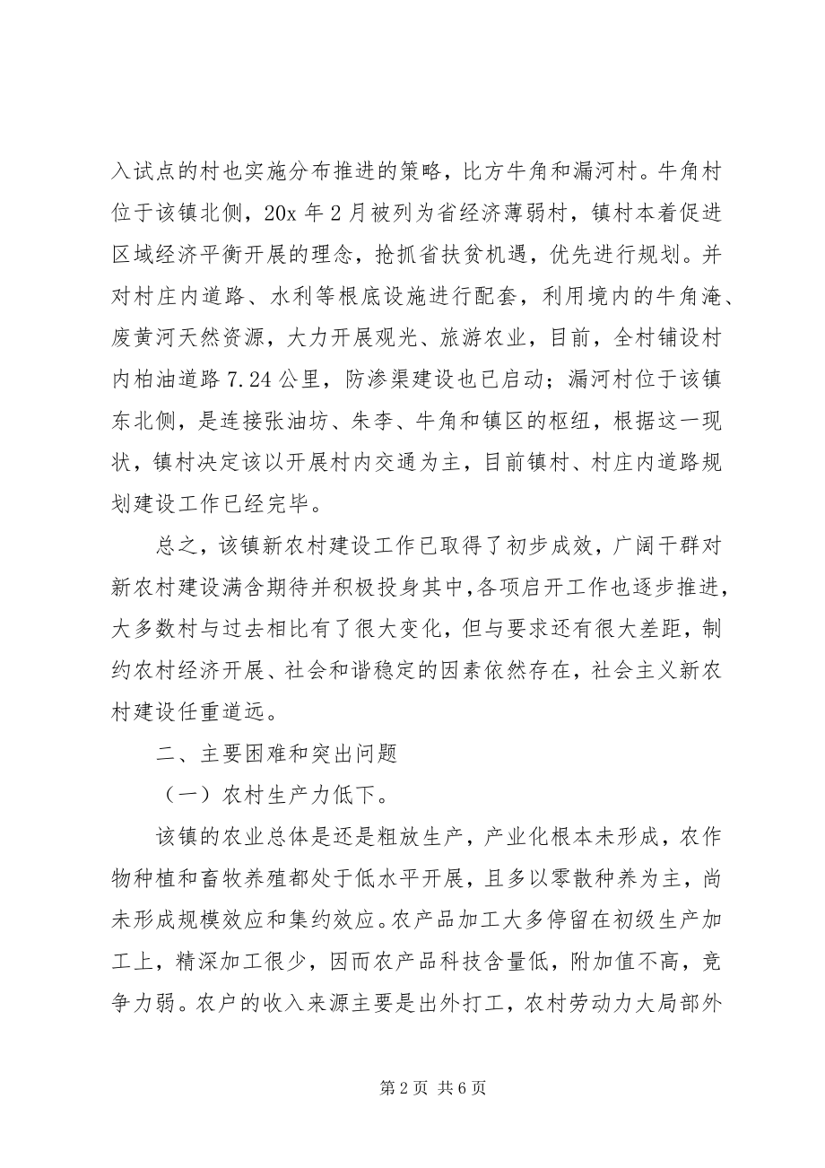 2023年镇新农村建设汇报材料.docx_第2页