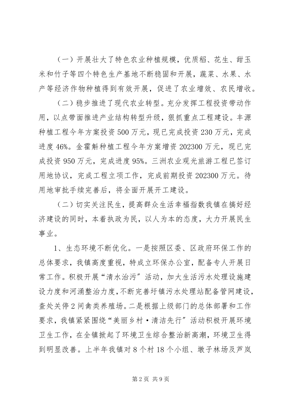 2023年乡镇上半年工作总结及下半年工作计划思路.docx_第2页