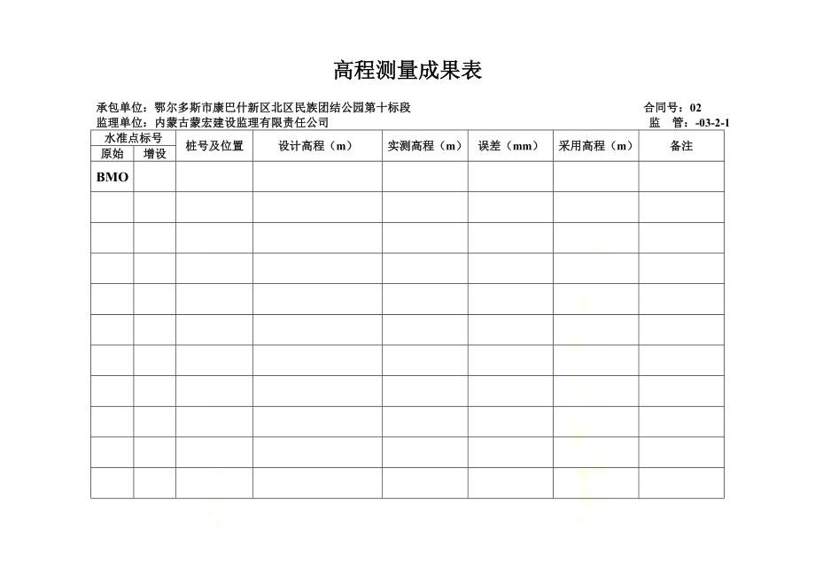 高程测量成果表.doc_第2页