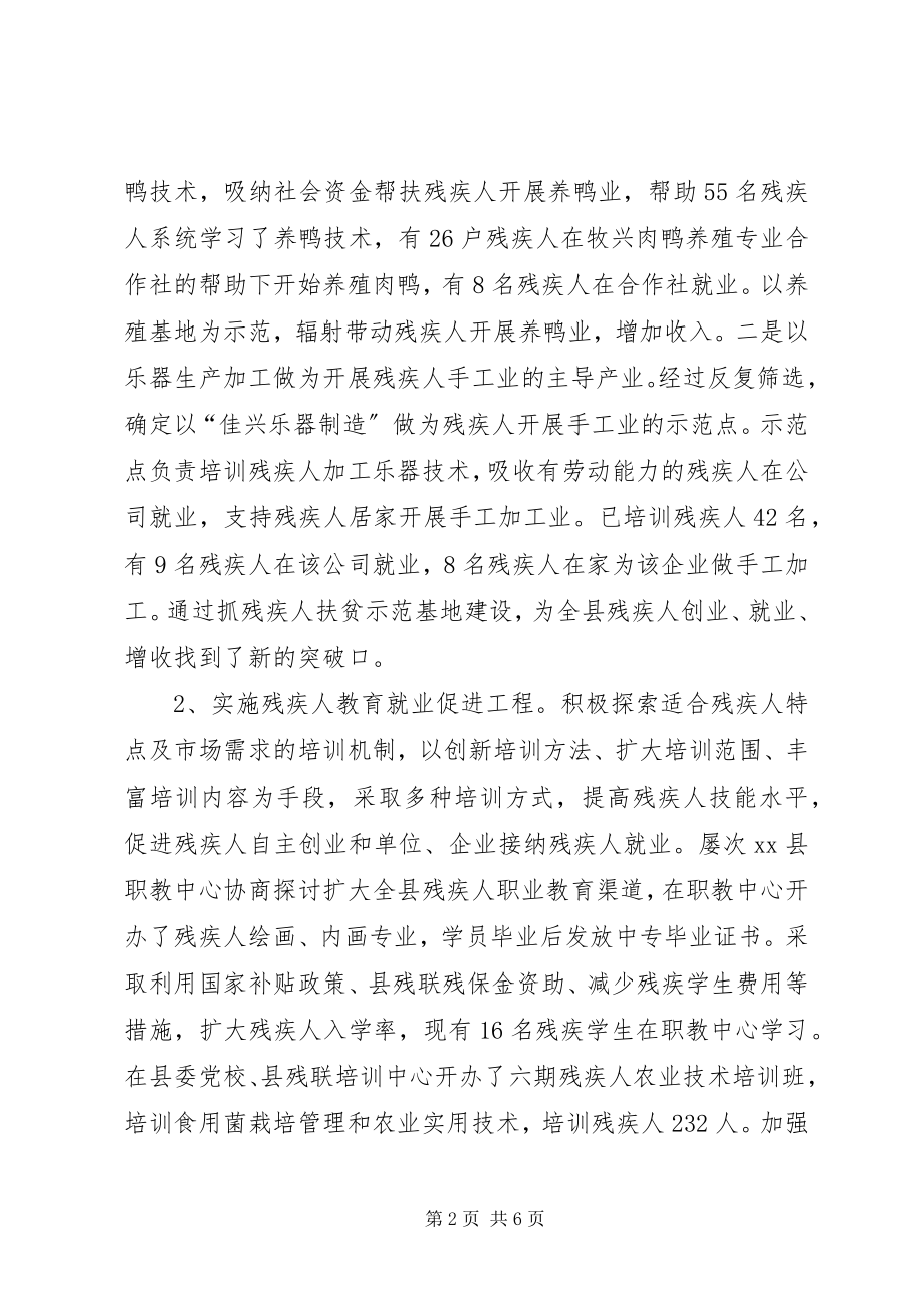 2023年乡镇残联年度工作总结和计划安排.docx_第2页