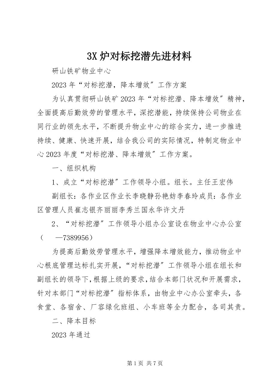 2023年3X炉对标挖潜先进材料新编.docx_第1页