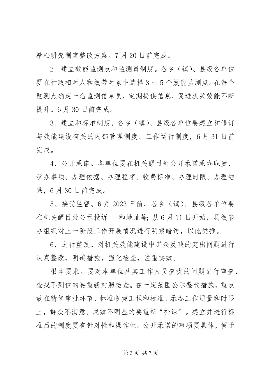 2023年机关效能建设工作意见安排.docx_第3页