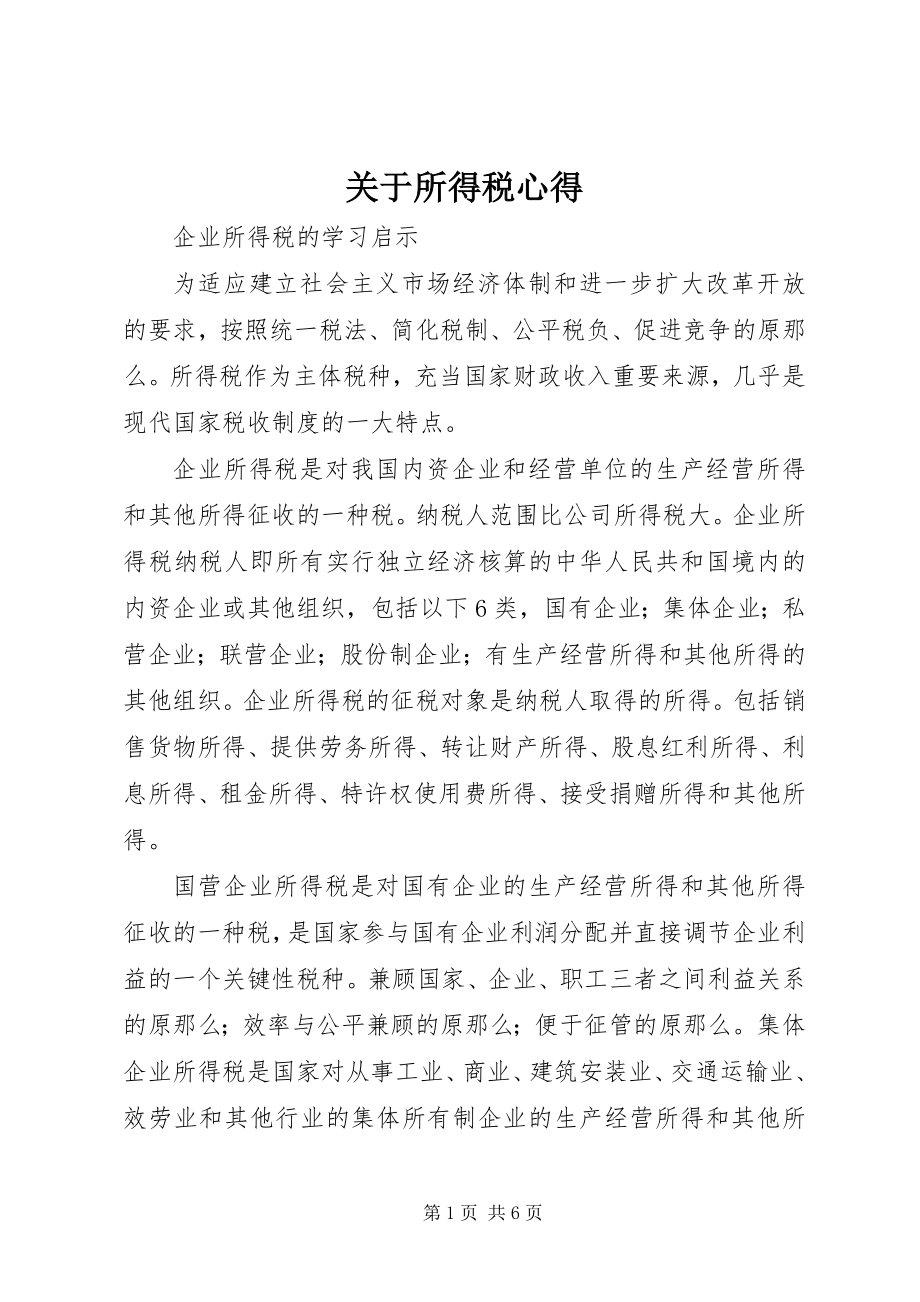 2023年所得税心得.docx_第1页