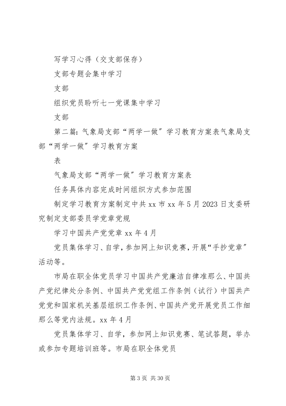 2023年学校机关支部“两学一做”学习教育计划表.docx_第3页