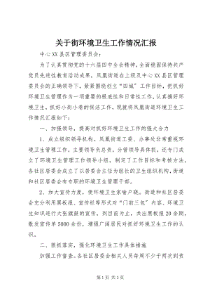 2023年街环境卫生工作情况汇报.docx