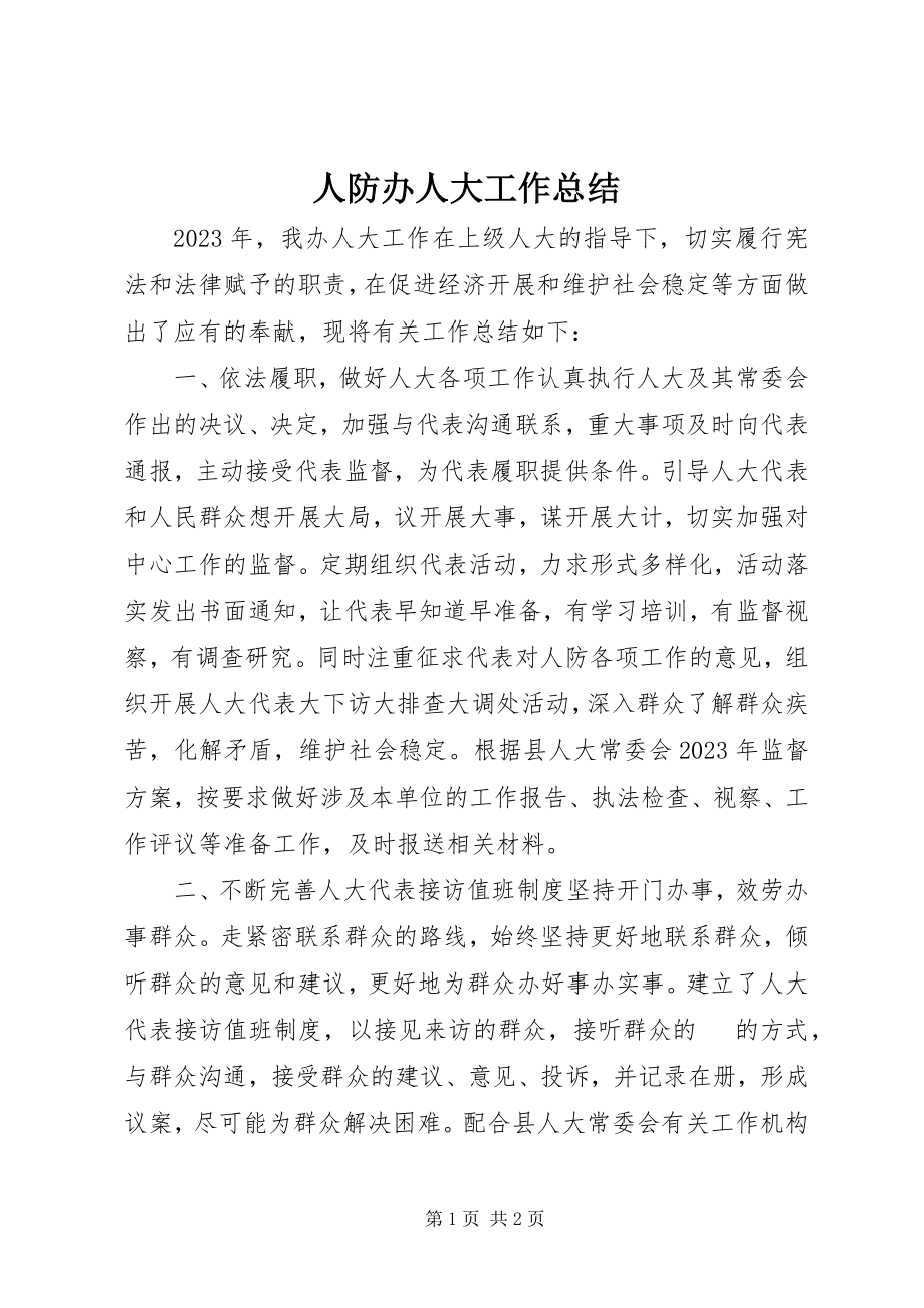 2023年人防办人大工作总结.docx_第1页