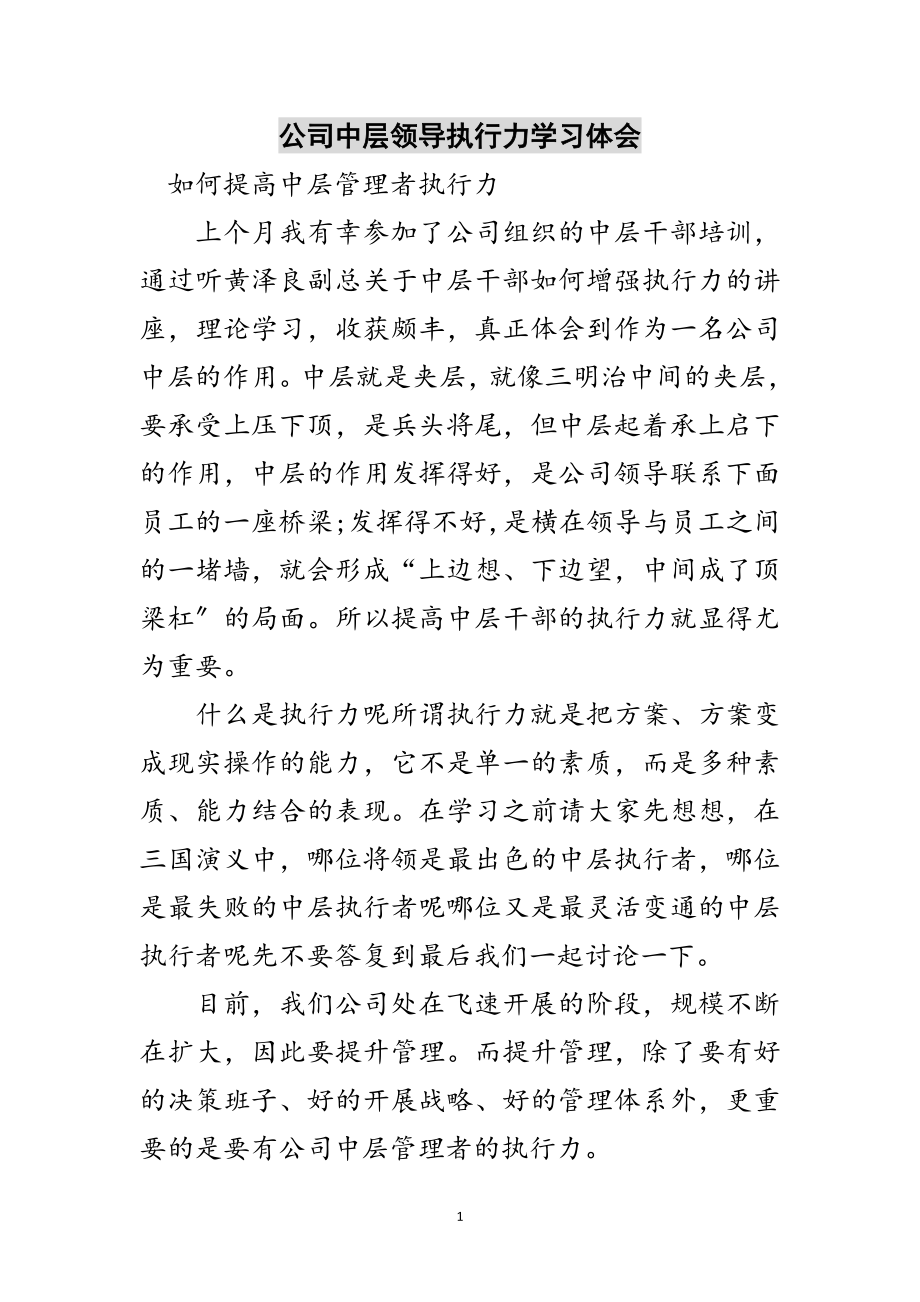 2023年公司中层领导执行力学习体会范文.doc_第1页